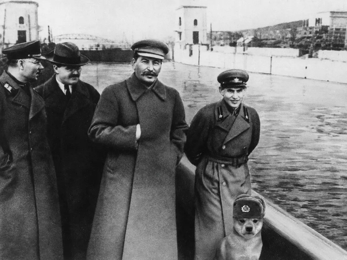 Soviet archival photograph with Собака