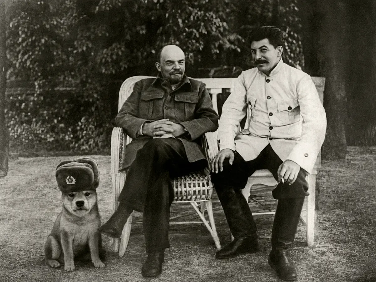 Soviet archival photograph with Собака